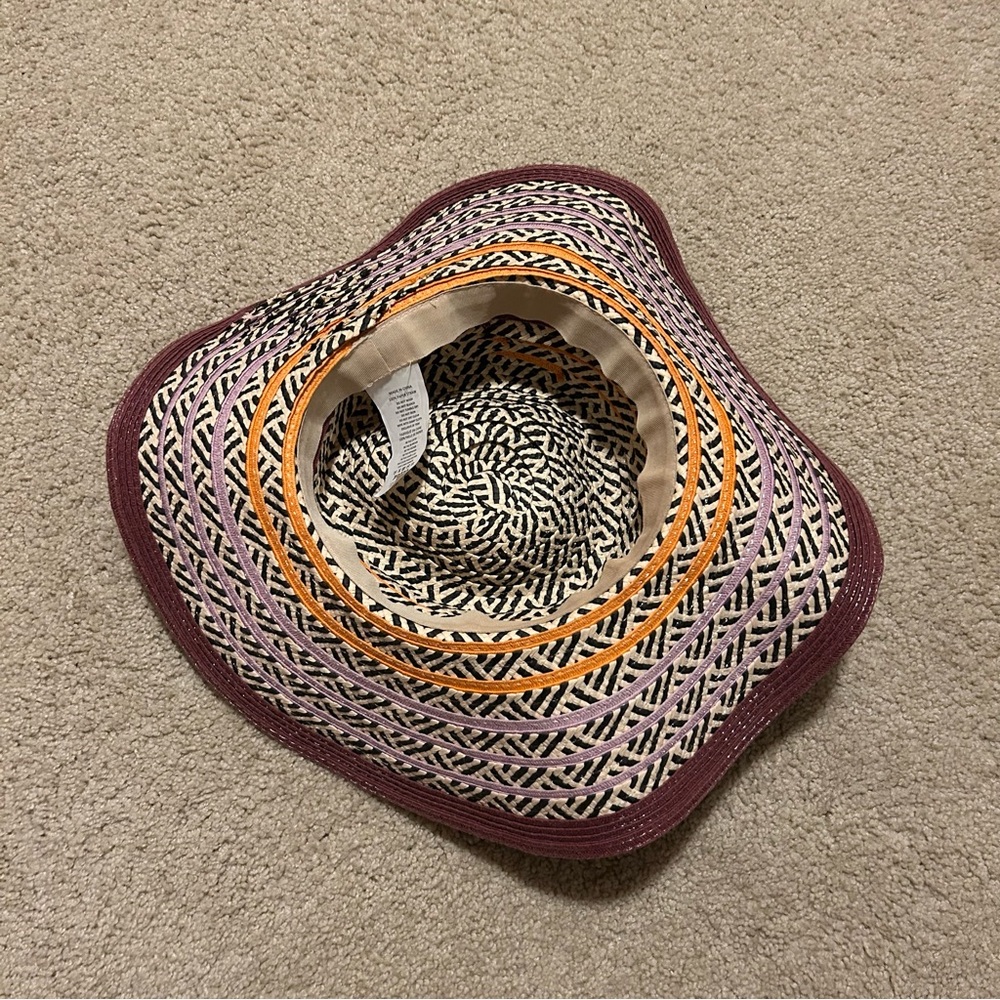 PRANA Dora Sun Hat Women's One Size 100% Paper Straw Strap Wide Brim Outdoor Cap - Picture 6 of 7